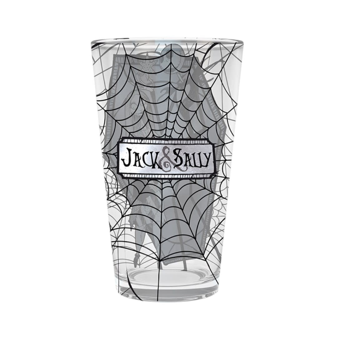 NIGHTMARE BEFORE XMAS - Large Glass - 400ml - Jack & Sally - Fans Geek Store