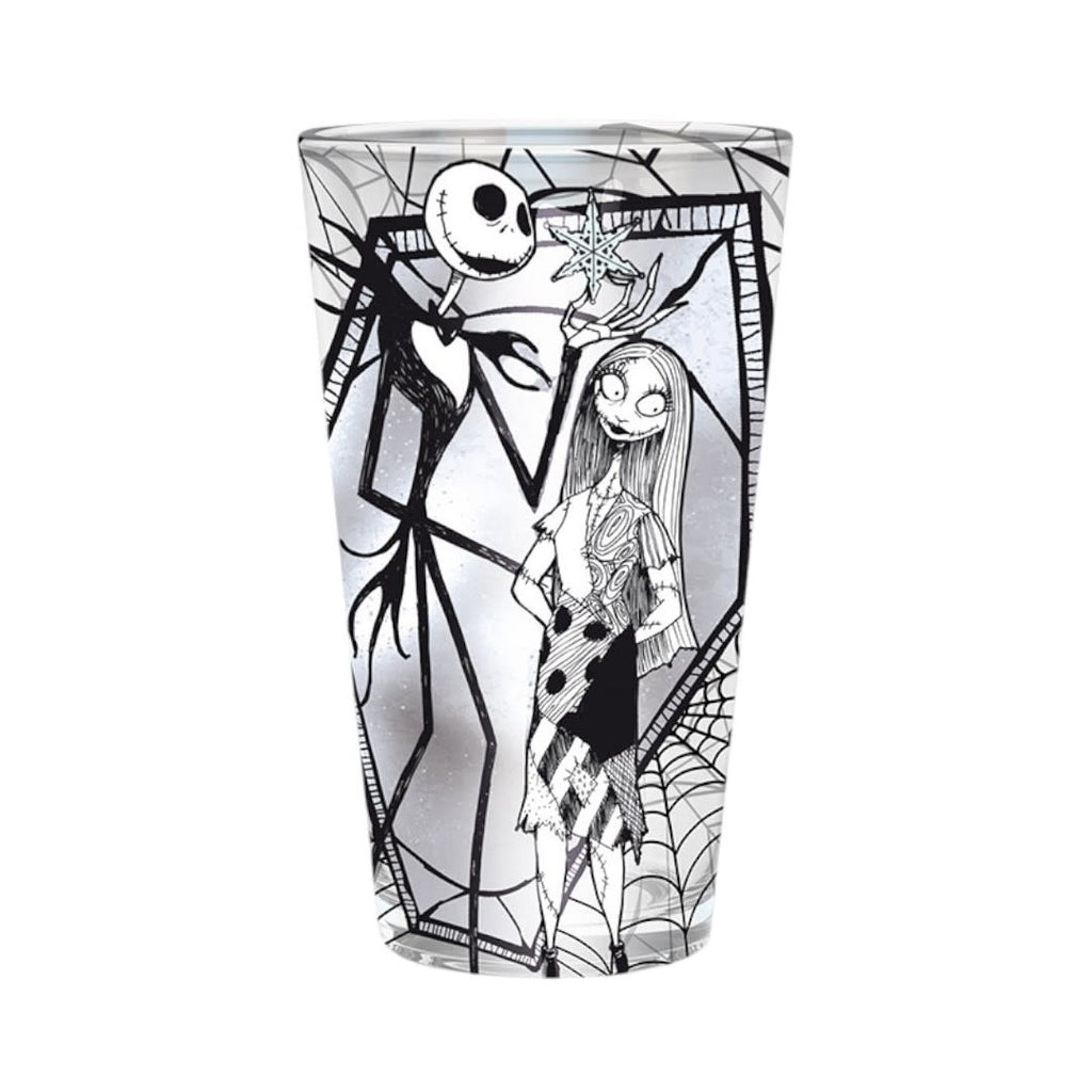NIGHTMARE BEFORE XMAS - Large Glass - 400ml - Jack & Sally - Fans Geek Store