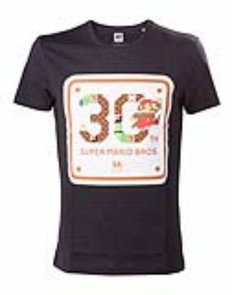 Nintendo: T-shirt Black 30th Anniversary - Fans Geek Store