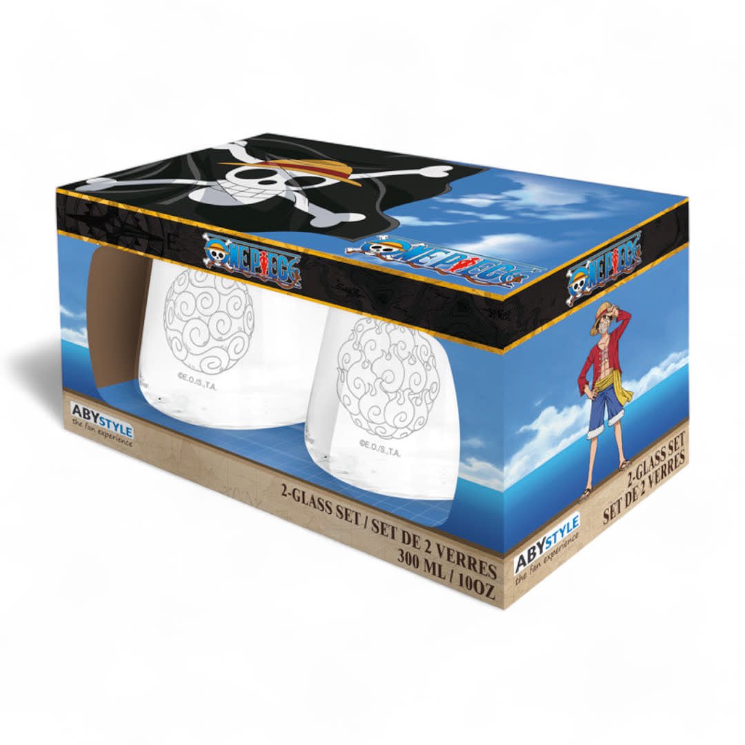 ONE PIECE - 2 Glass Set - Devils Fruits - Fans Geek Store