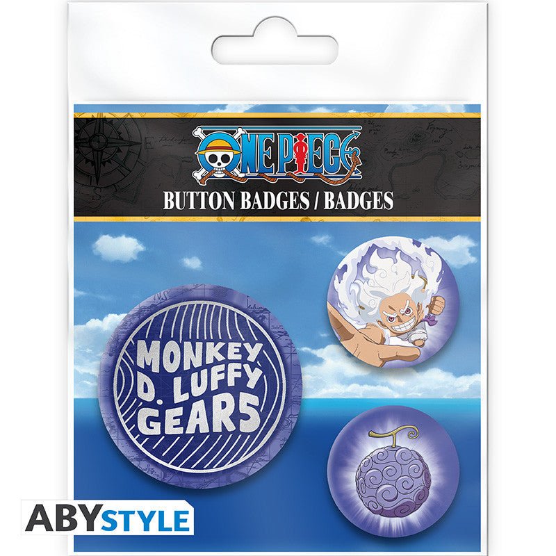 One Piece Badges Set Luffy Gear 5th - 3 Stuks - Fans Geek Storeproduct_typeABYstyle