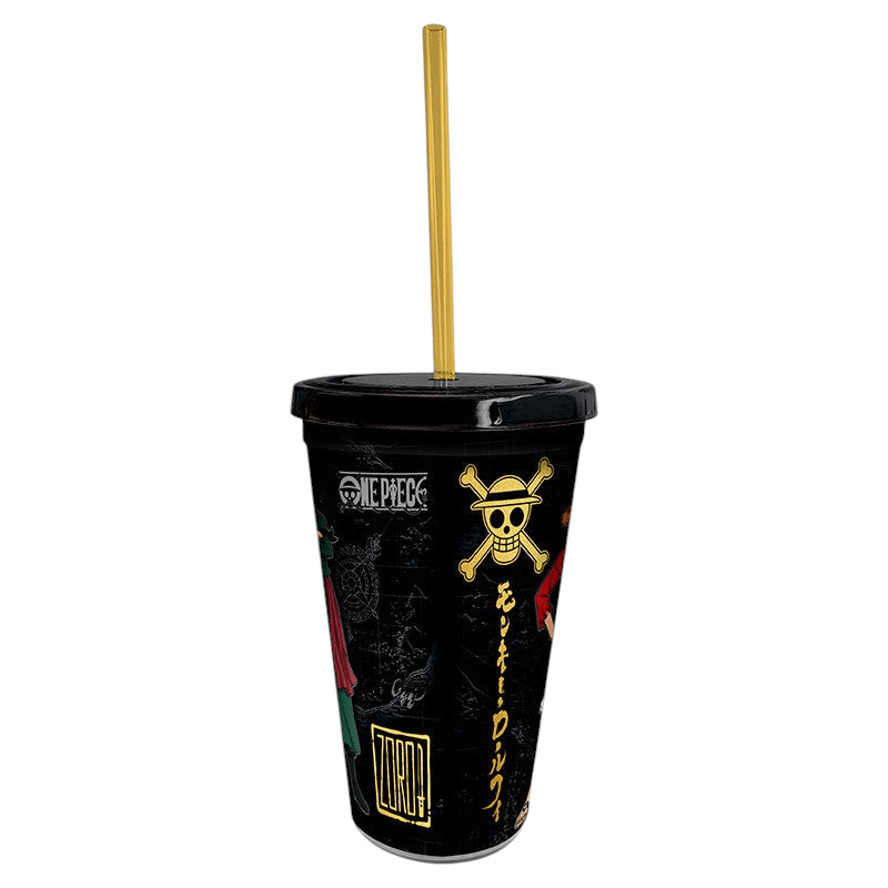 One Piece Beker met Rietje Luffy en Zoro 470 ml - Fans Geek Storeproduct_typeABYstyle