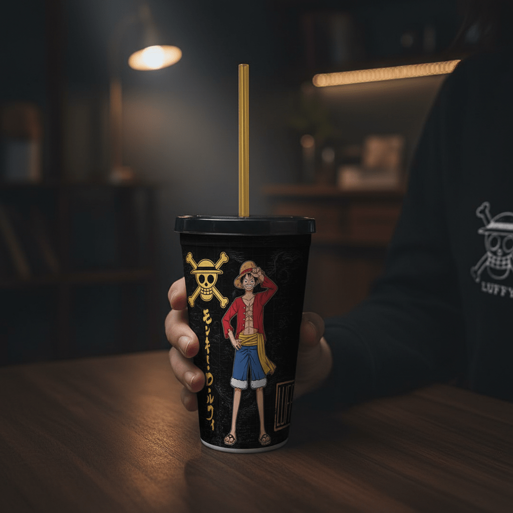 One Piece Beker met Rietje Luffy en Zoro 470 ml - Fans Geek Storeproduct_typeABYstyle