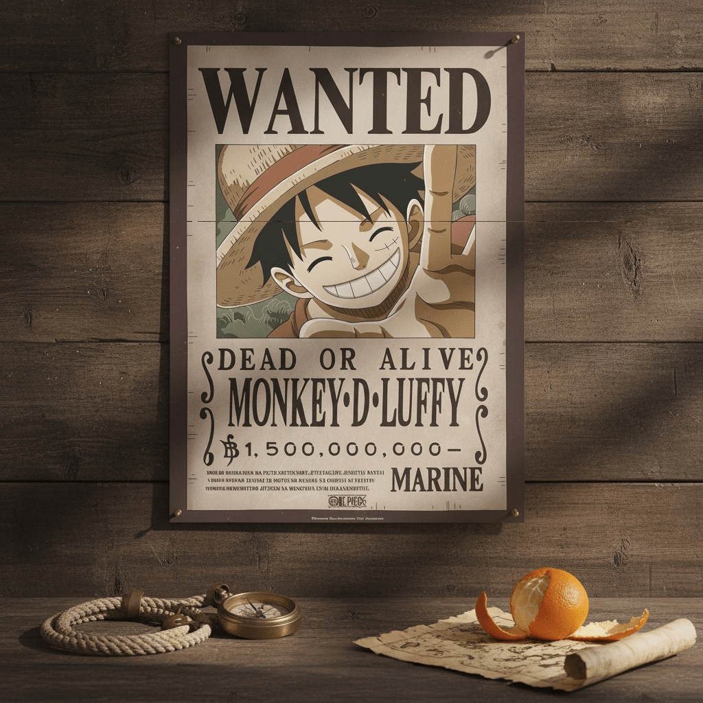 One Piece Chibi Wanted-poster Luffy - Fans Geek Storeproduct_type#Abysse Corp