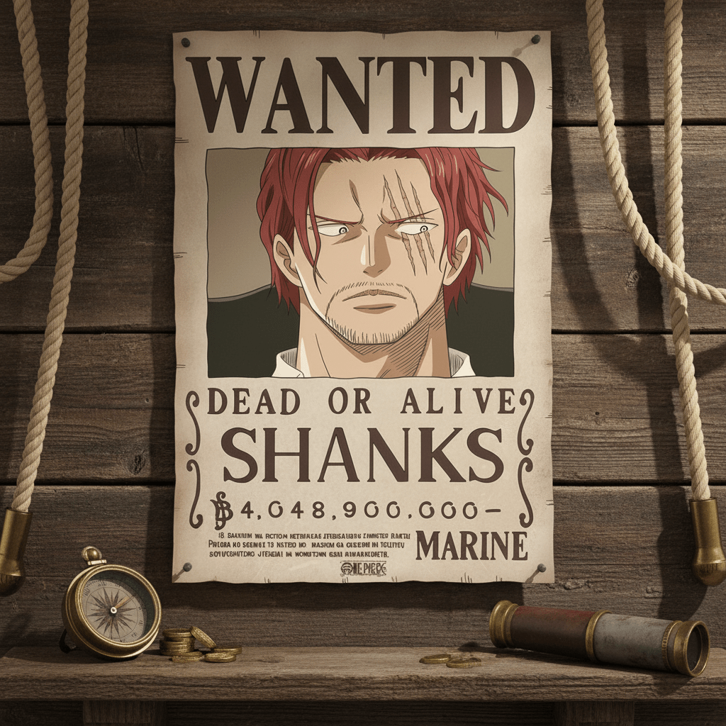 One Piece Chibi Wanted-poster Shanks - Fans Geek Storeproduct_type#GB eye