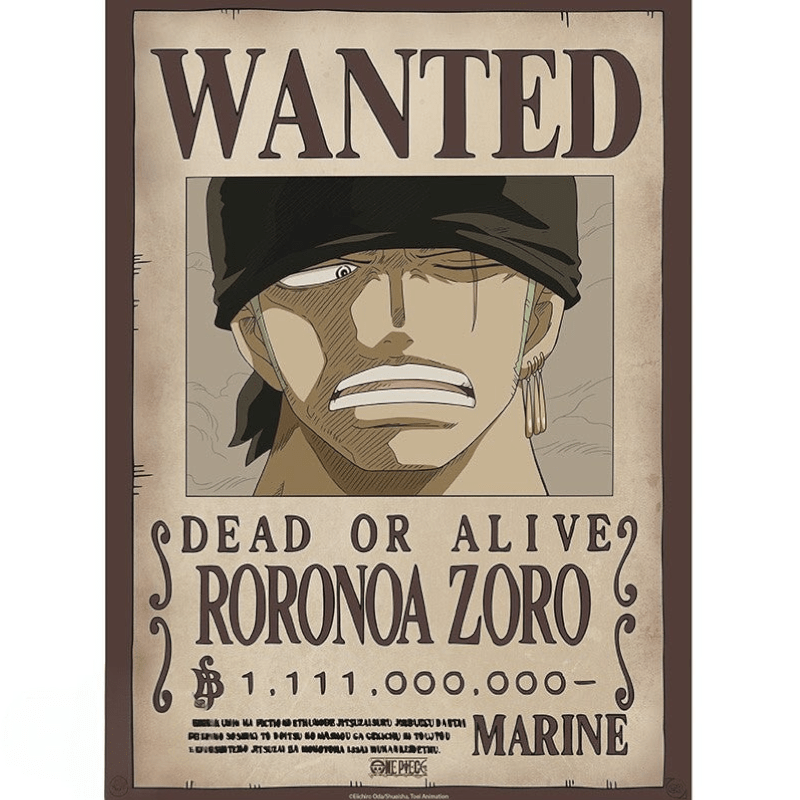 One Piece Chibi Wanted Posters Luffy & Zoro Set - Fans Geek Storeproduct_type#GB eye