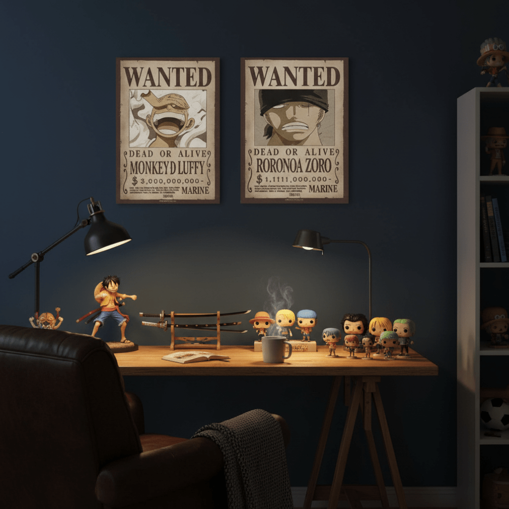 One Piece Chibi Wanted Posters Luffy & Zoro Set - Fans Geek Storeproduct_type#GB eye