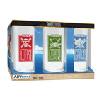 One Piece glazen set met Jolly Rogers van Luffy, Zoro en Sanji 290 ml - Fans Geek Storeproduct_type#ABYstyle