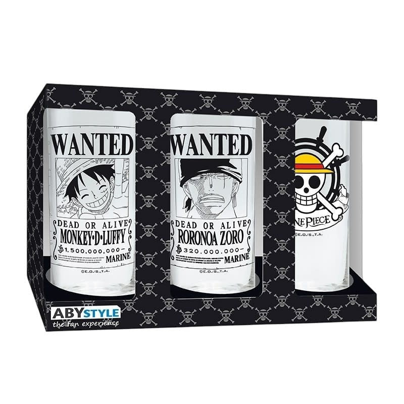 One Piece Glazenset 3 stuks – Officieel Gelicentieerd - Fans Geek Storeproduct_typeAbyStyle