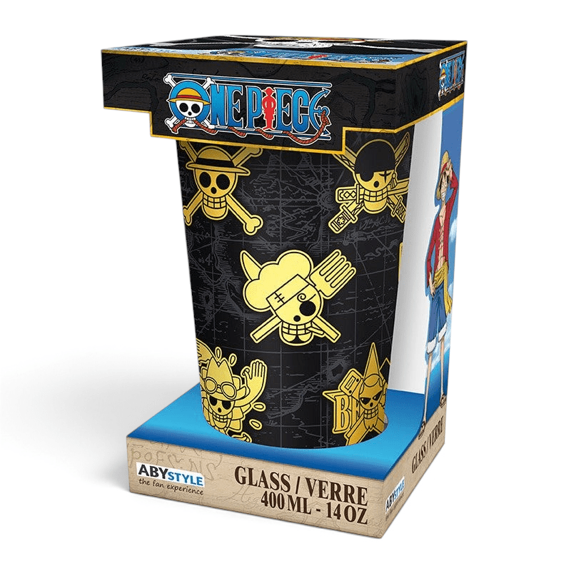 One Piece Gold Skulls Glas 400 ml - Fans Geek Storeproduct_typeOne Piece