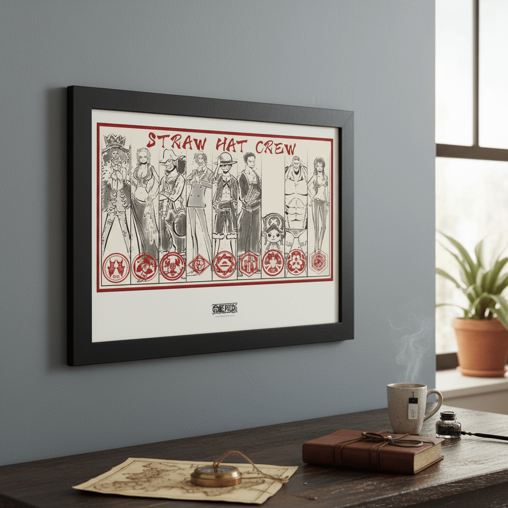 One Piece Ingelijste Poster Straw Hat Crew - Fans Geek Storeproduct_type#GB eye
