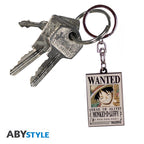 One Piece Sleutelhanger Wanted Luffy ABYstyle Metaal 4x3.5cm