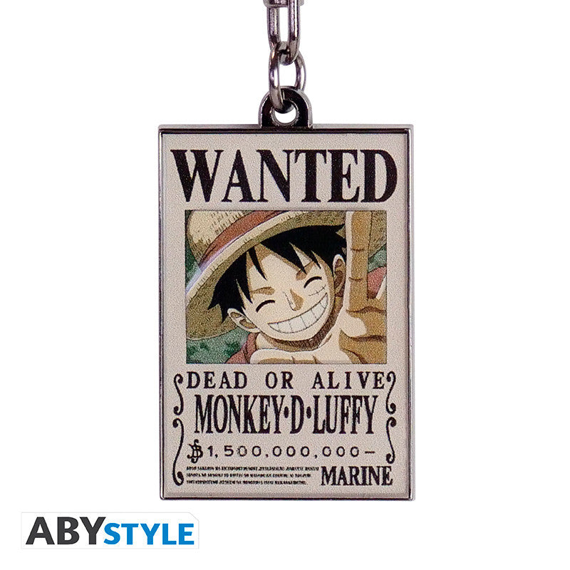 One Piece Sleutelhanger Wanted Luffy ABYstyle Metaal 4x3.5cm