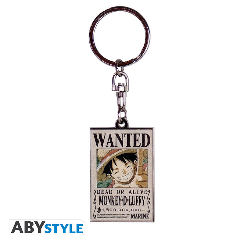 One Piece Sleutelhanger Wanted Luffy ABYstyle Metaal 4x3.5cm