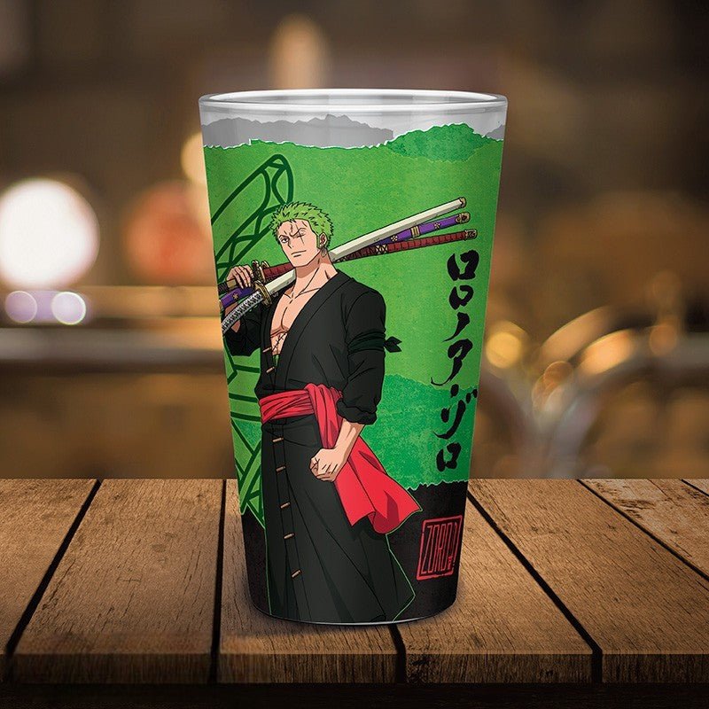 ONE PIECE - Large Glass - 400ml - Zoro - Fans Geek Storeproduct_typeABYstyle