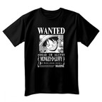 One Piece Luffy Wanted T-shirt Zwart - Fans Geek Storeproduct_type#ABYstyle