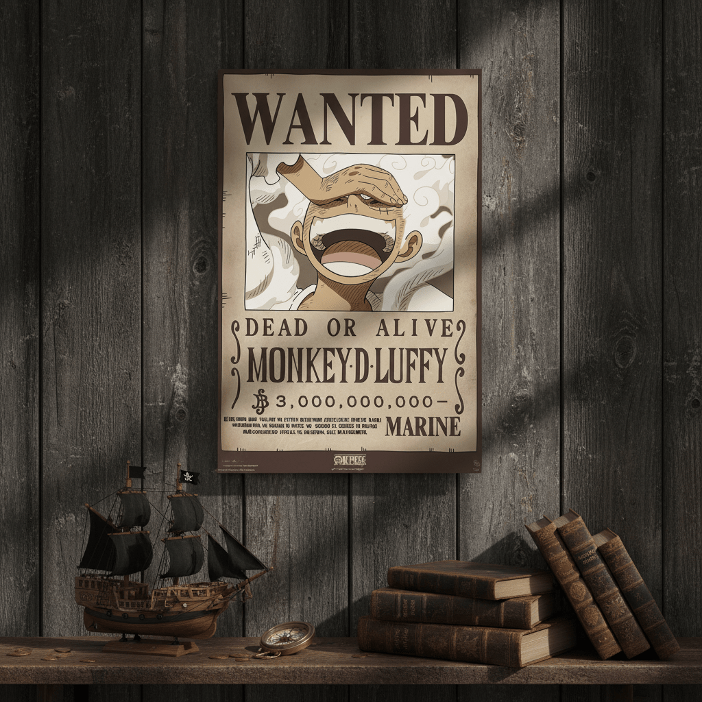 One Piece Luffy Wanted Wano poster 91,5 × 61 cm - Fans Geek Storeproduct_type#GB eye
