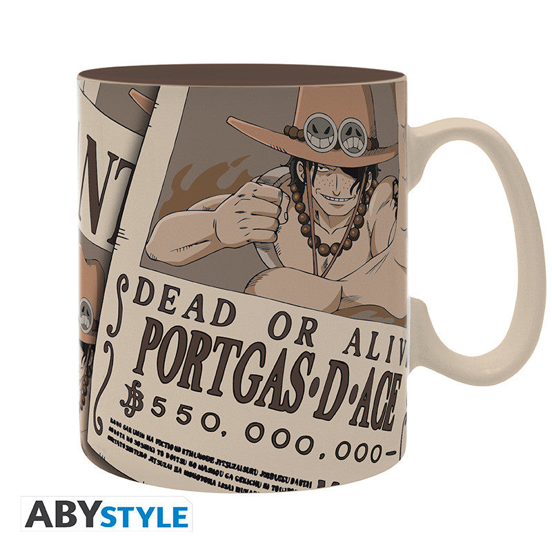 One Piece Mok Wanted Ace ABYstyle Keramiek 460ml