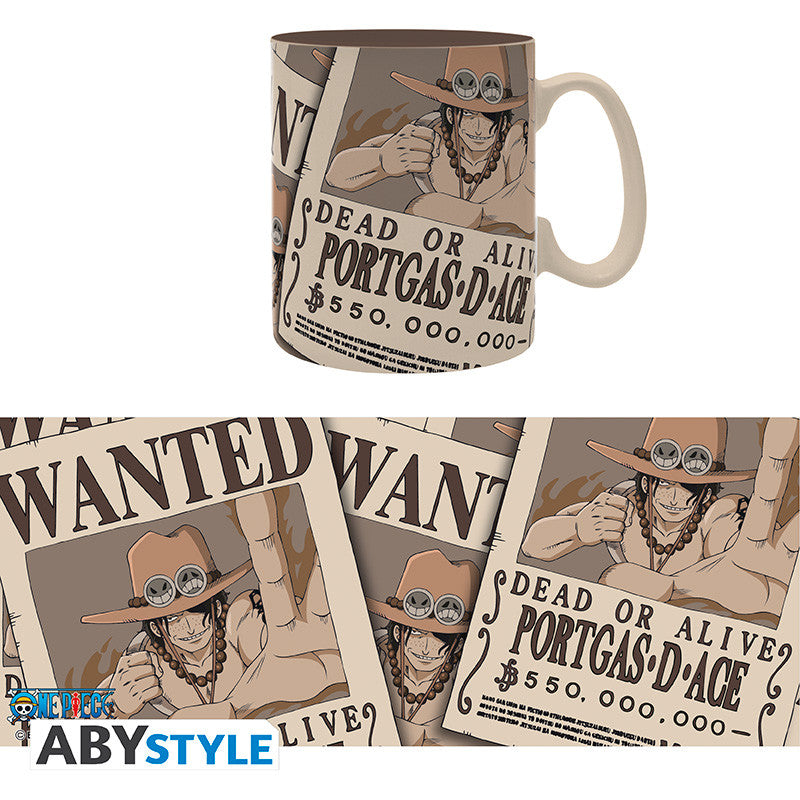 One Piece Mok Wanted Ace ABYstyle Keramiek 460ml