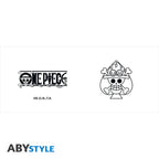 One Piece Karabijnhaak Mok Ace & Skull ABYstyle Rvs 235ml