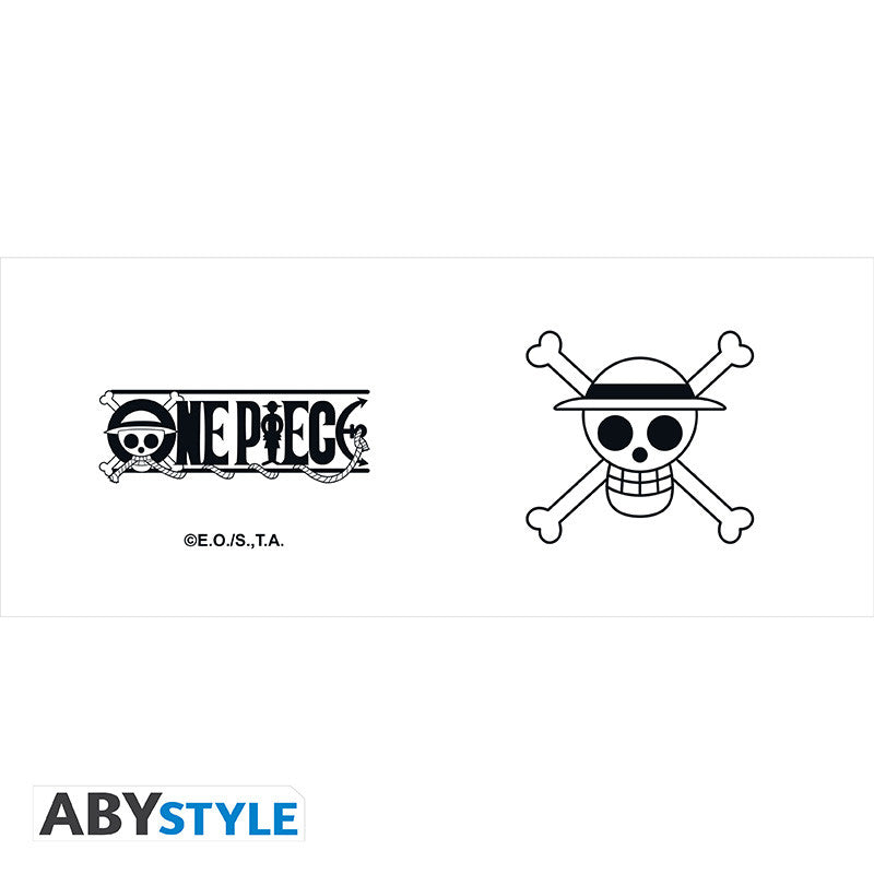 One Piece Mok Met Karabijnhaak Luffy & Skull ABYstyle RVS 235ml