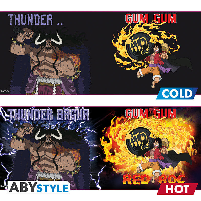 One Piece Warmtegevoelige Mok Luffy vs Kaido ABYstyle Keramiek 460ml