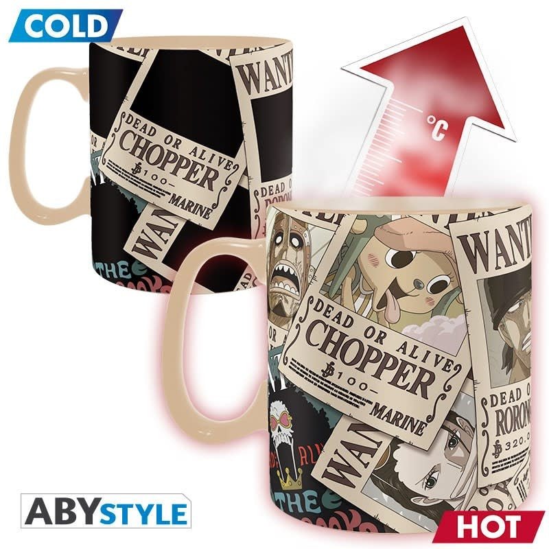 ONE PIECE - Mug Heat Change - 460 ml - Wanted - Fans Geek Store