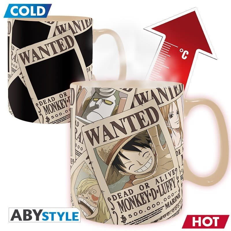 ONE PIECE - Mug Heat Change - 460 ml - Wanted - Fans Geek Store
