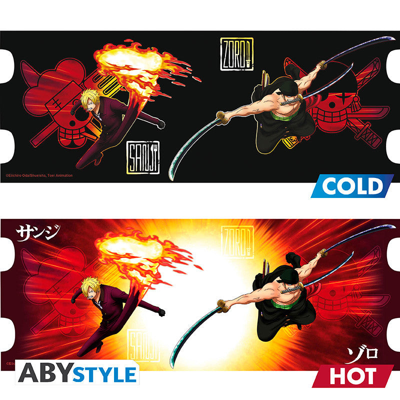 One Piece Warmte-Veranderende Mok Zoro & Sanji ABYstyle Keramiek 460ml