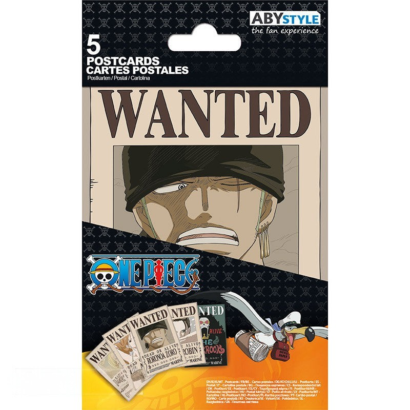 One Piece Briefkaarten Wanted Set 2 ABYstyle 14.8x10.5cm