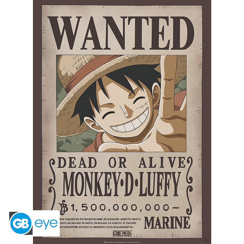 One Piece Poster Chibi Wanted Luffy Abysse Corp 52x38cm