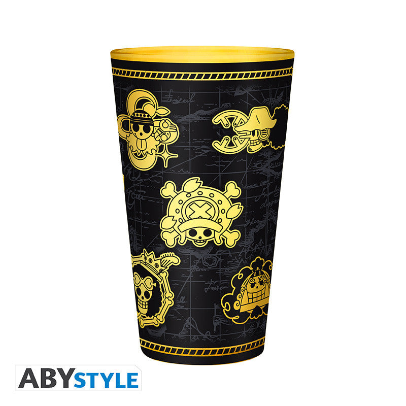 One Piece Glas Gold Skulls ABYstyle Glas 400ml