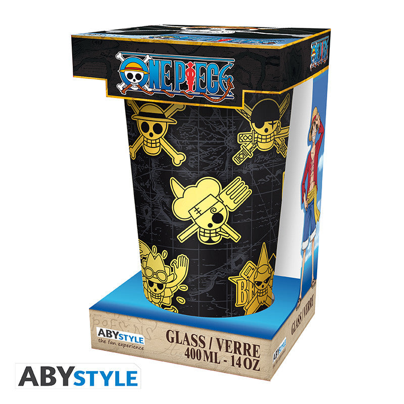 One Piece Glas Gold Skulls ABYstyle Glas 400ml