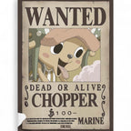 ONE PIECE - Set 2 Posters Chibi 52x38 - Wanted Chopper & Brook - Fans Geek Store
