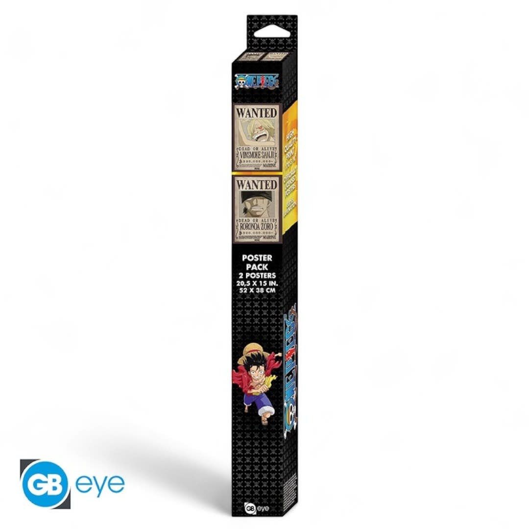 ONE PIECE - Set 2 Posters Chibi 52x38 - Wanted Zoro & Sanji - Fans Geek Store
