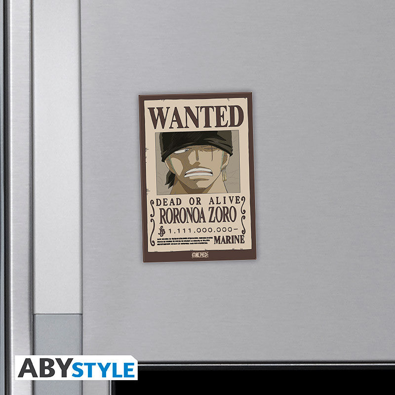 One Piece Magneet Wanted Zoro ABYstyle 5.5x8cm