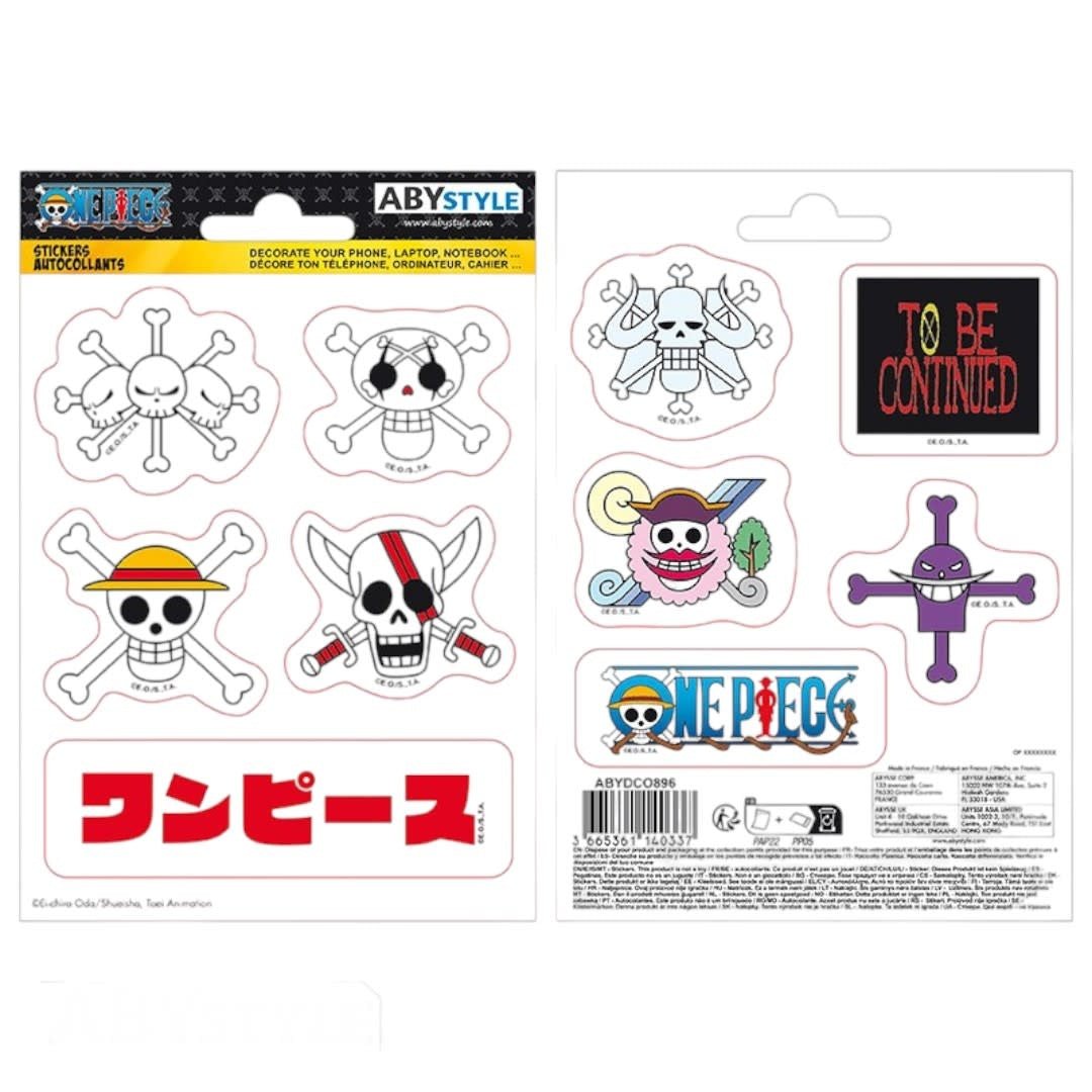 ONE PIECE - Stickers - 16x11cm/ 2 sheets - Emperors Skulls - Fans Geek Store