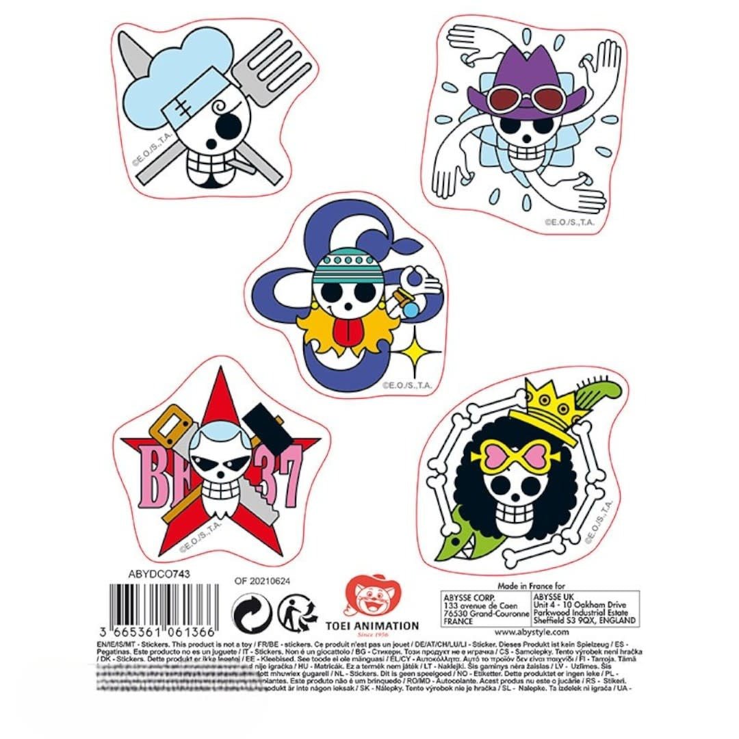 ONE PIECE - Stickers - 16x11cm/ 2 sheets - Straw Hat Skulls - Fans Geek Store