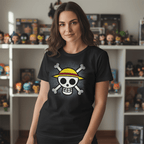 One Piece Strohoedpiraten Classic Skull T-shirt unisex - Fans Geek Storeproduct_type#ABYstyle
