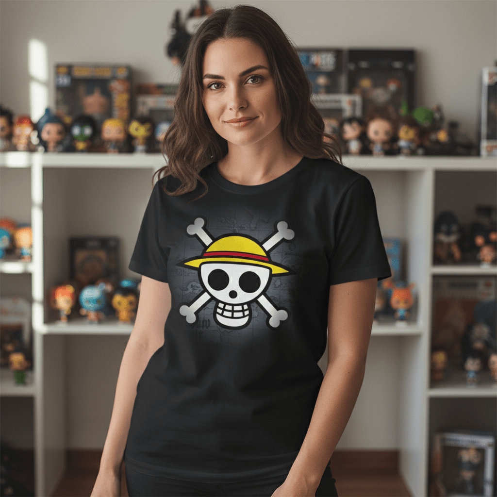 One Piece Strohoedpiraten Classic Skull T-shirt unisex - Fans Geek Storeproduct_type#ABYstyle