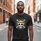 One Piece Strohoedpiraten Classic Skull T-shirt unisex - Fans Geek Storeproduct_type#ABYstyle