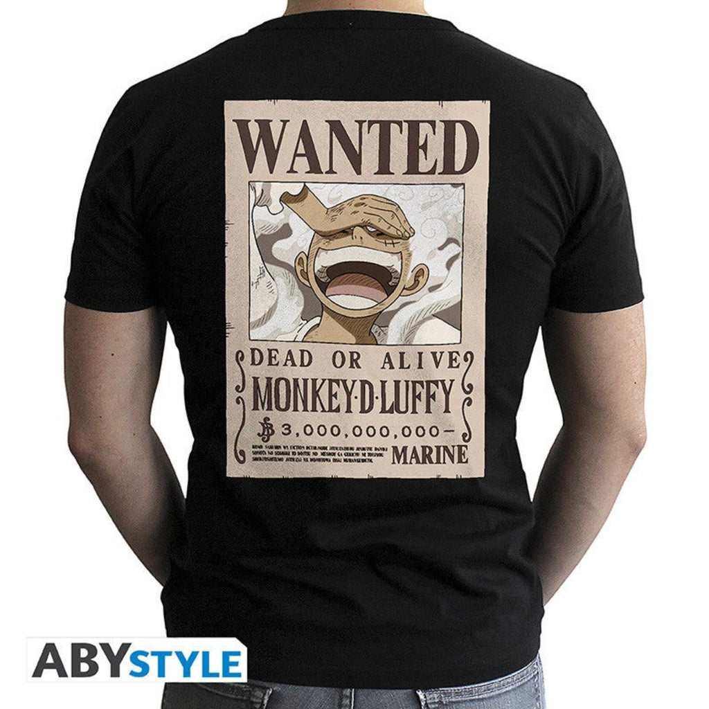One Piece T-Shirt Heren - Monkey D. Luffy Wanted Poster - Fans Geek Storeproduct_typeABYstyle
