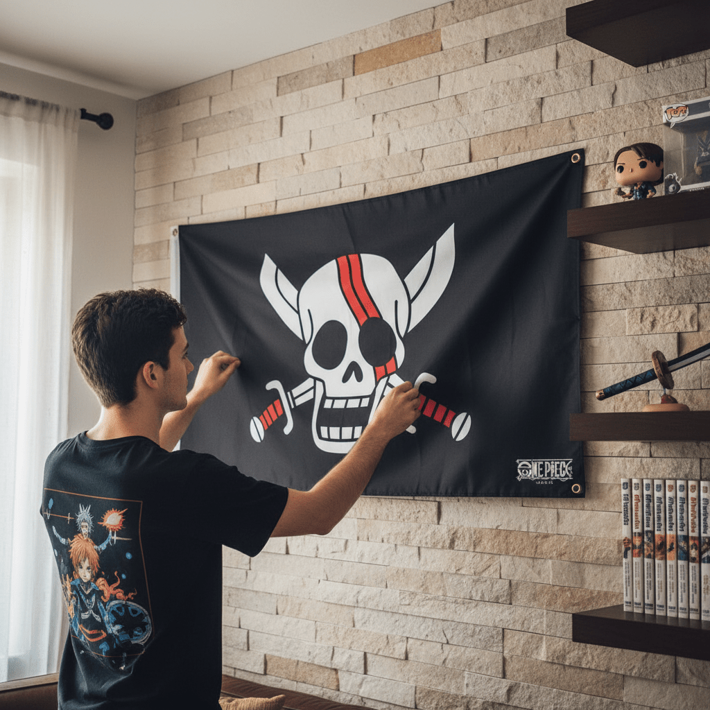One Piece Vlag Red Hair Pirates 70 x 120 cm - Fans Geek Storeproduct_typeABYstyle