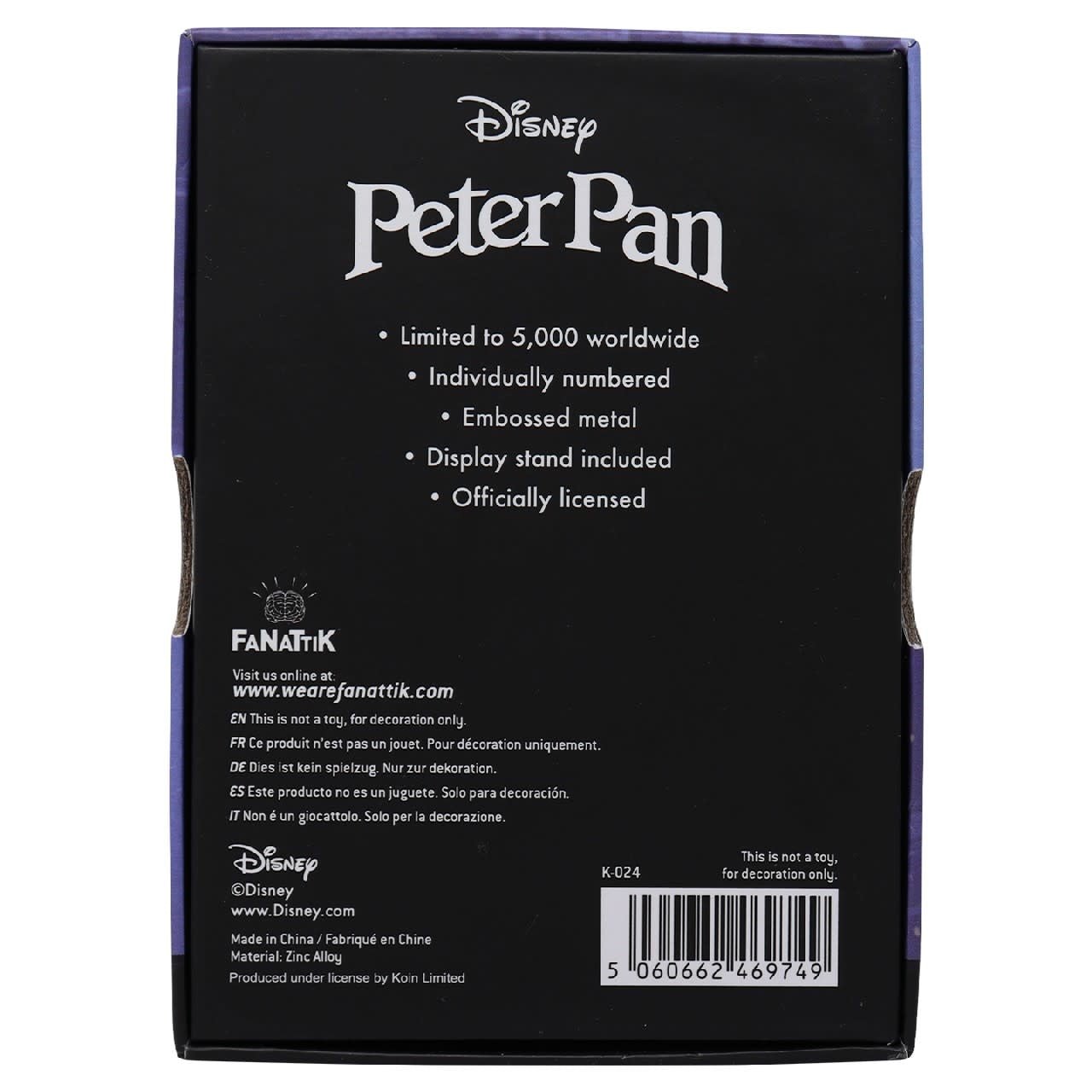 Disney: Peter Pan Limited Edition Ingot - Fans Geek Store