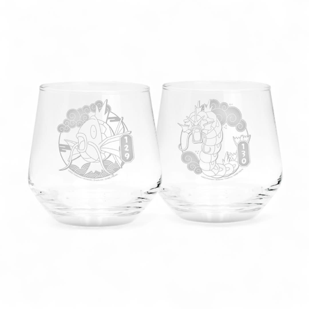 POKEMON - 2 Glass Set - Magikarp & Gyarados EUROPE - Fans Geek Store