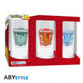 Pokémon Glazen Set Starters Kanto Glas 290ml 3 Stuks