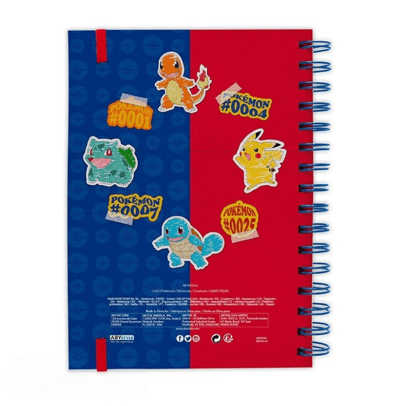 Pokémon Blue & Red Partners A5-notitieboek met spiraalbinding - Fans Geek Storeproduct_type#ABYstyle