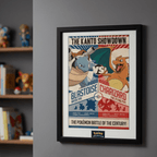 Pokémon Charizard vs Blastoise-ingelijste poster Red V Blue - Fans Geek Storeproduct_type#GB eye