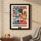 Pokémon Charizard vs Blastoise-ingelijste poster Red V Blue - Fans Geek Storeproduct_type#GB eye
