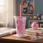 Pokémon Espeon, Mew en Jigglypuff beker met rietje 470 ml - Fans Geek Storeproduct_type#ABYstyle